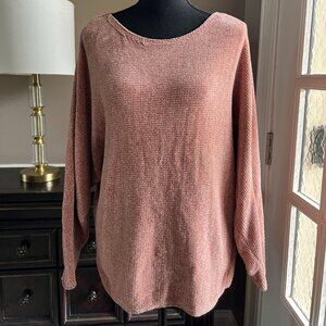 Q & A Los Angeles Womens Sweater Soft Pink Mauve Size L - 0085